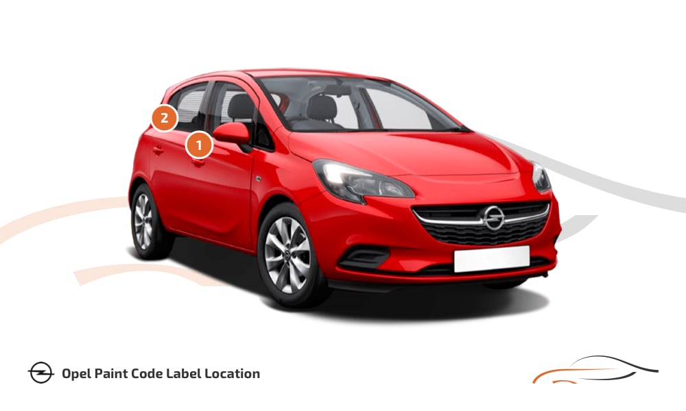 Kleurcode locatie Opel
